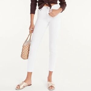 J. Crew 9" High Waisted Mid-Rise Toothpick Skinny Jean in White